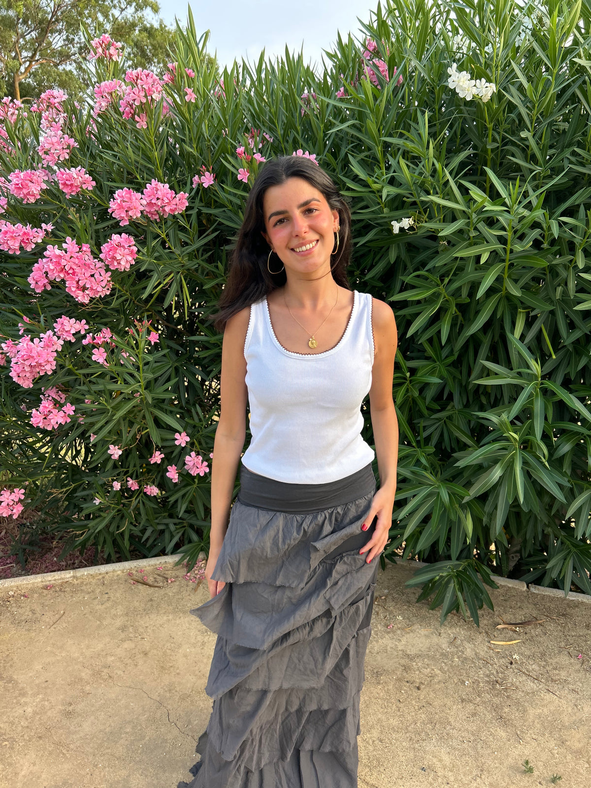 Falda de volantes